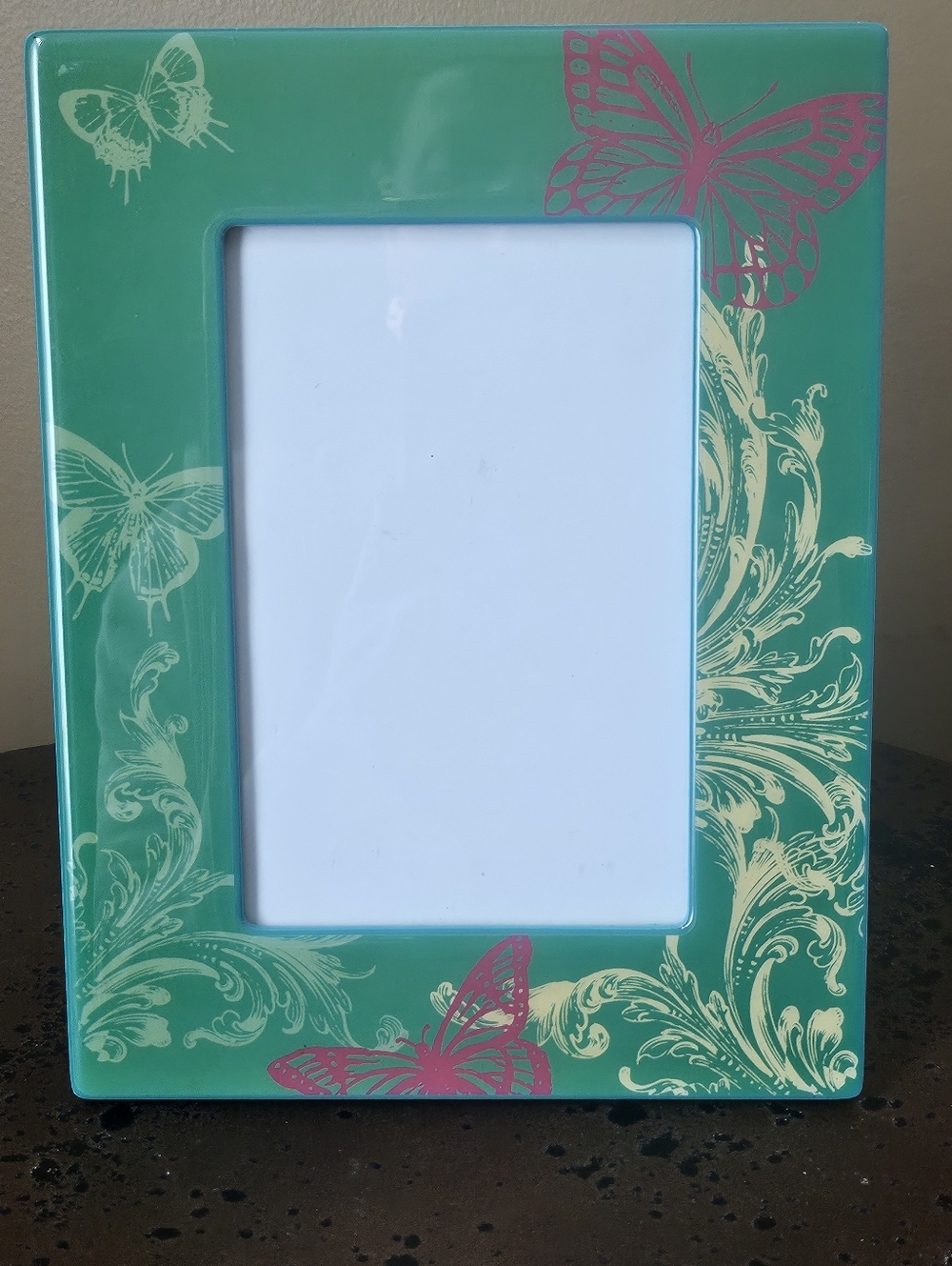 Decorative Green Butterfly Picture Frame 4x6